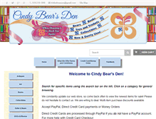 Tablet Screenshot of cindybearsden.com